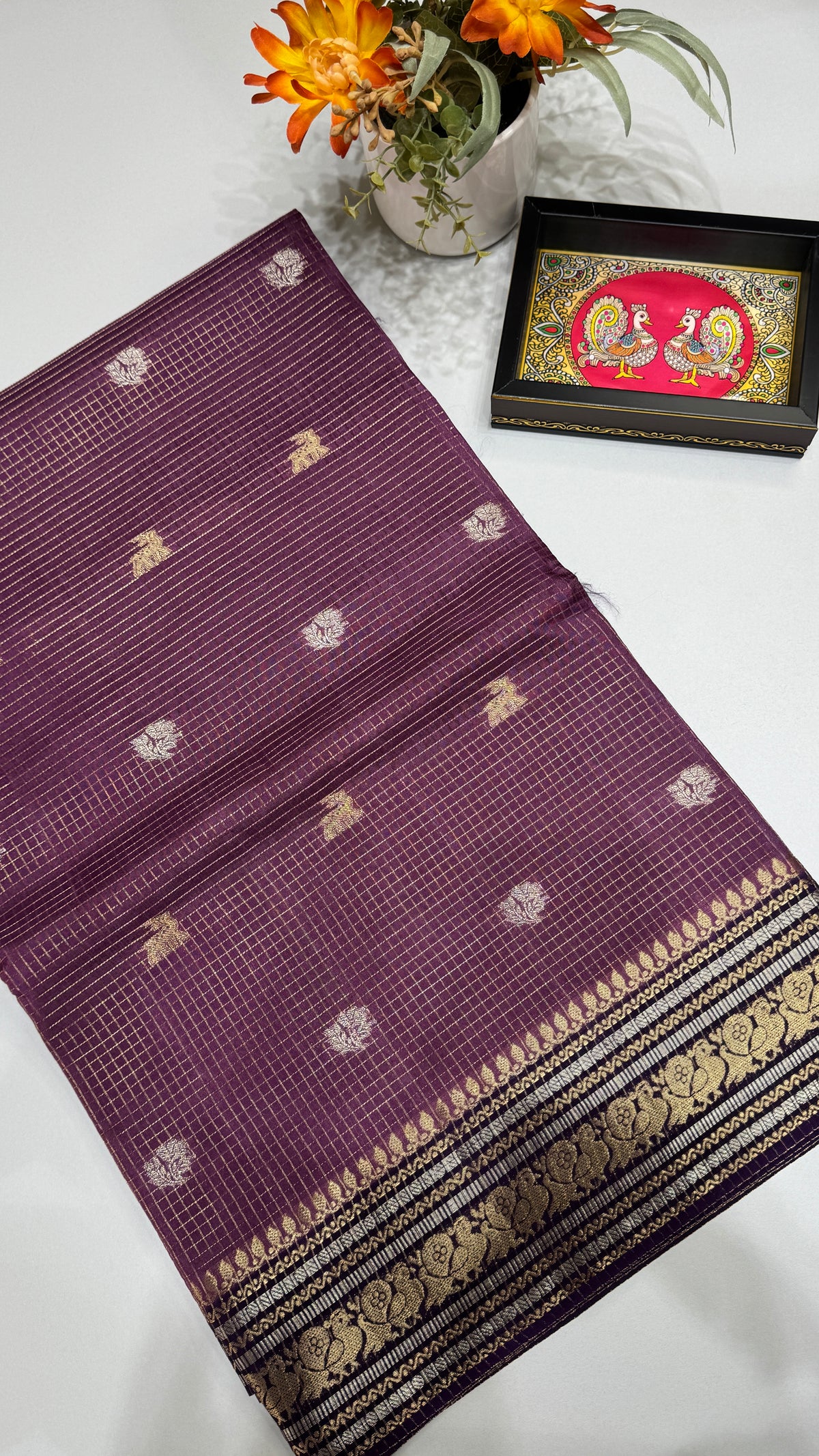 Semi Munga Crepe Saree