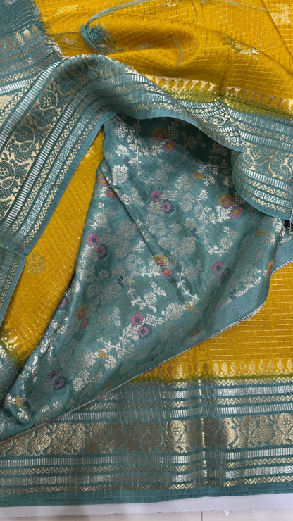 Semi Munga Crepe Saree