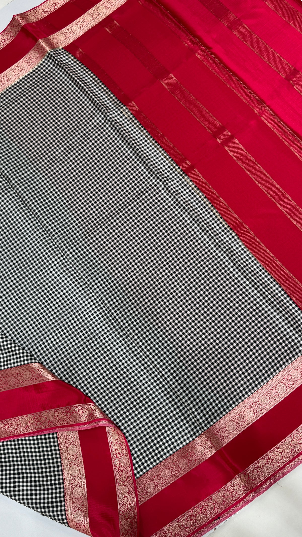 Semi Mysore Silk Saree with Gap Border