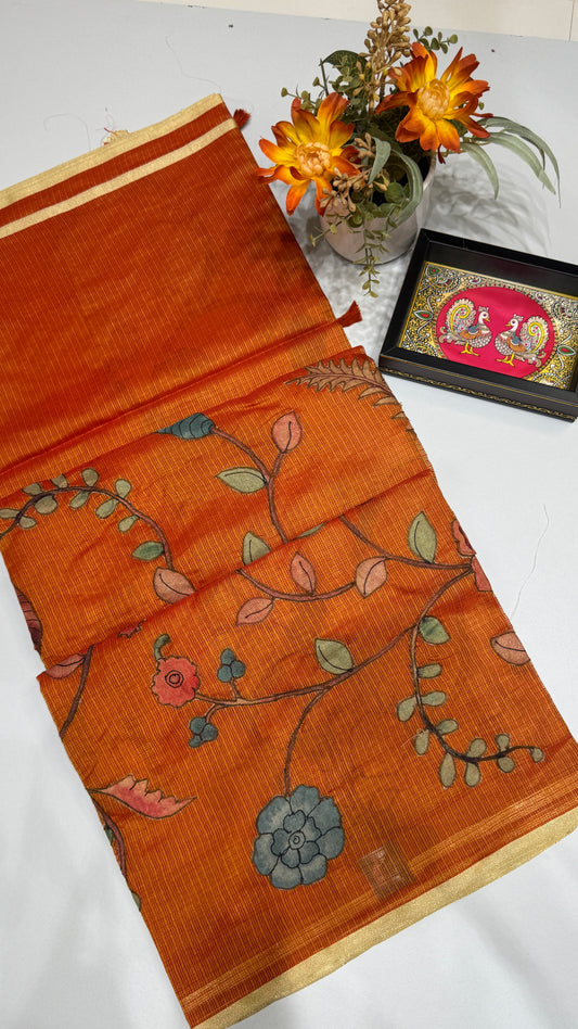 Kalamkari Applique Saree