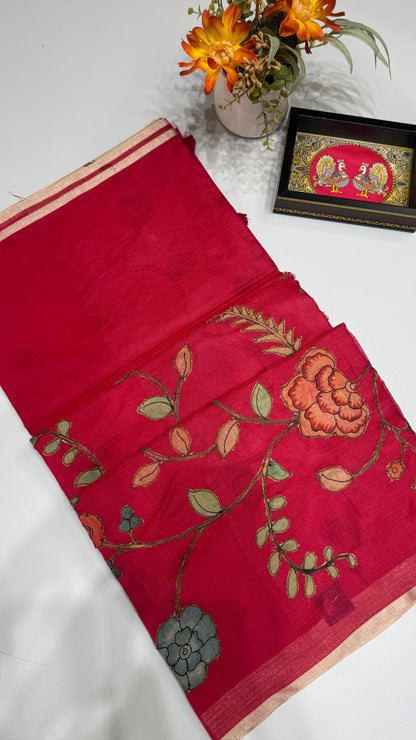 Kalamkari Applique Saree