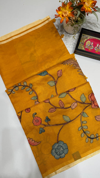 Kalamkari Applique Saree
