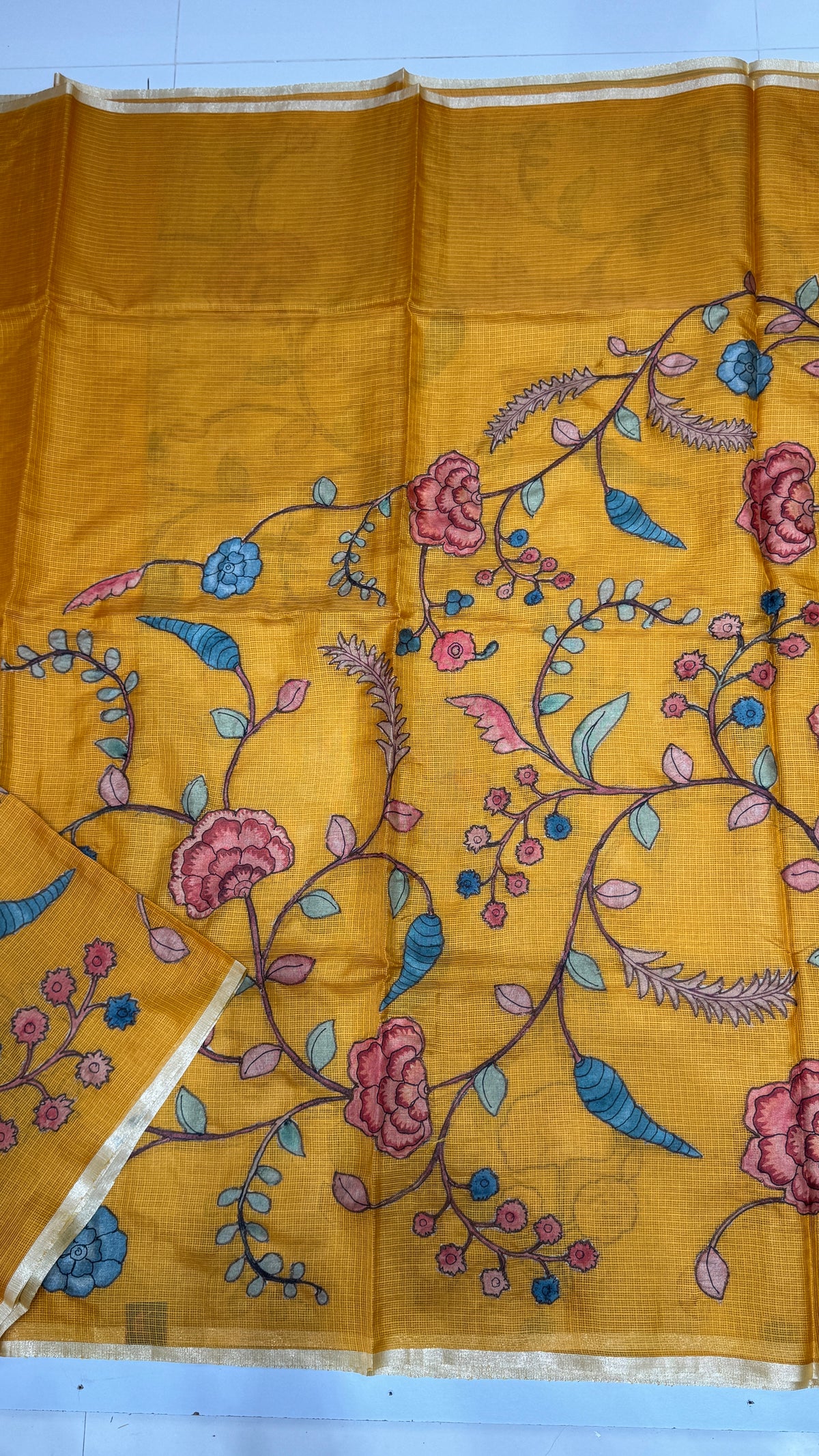 Kalamkari Applique Saree