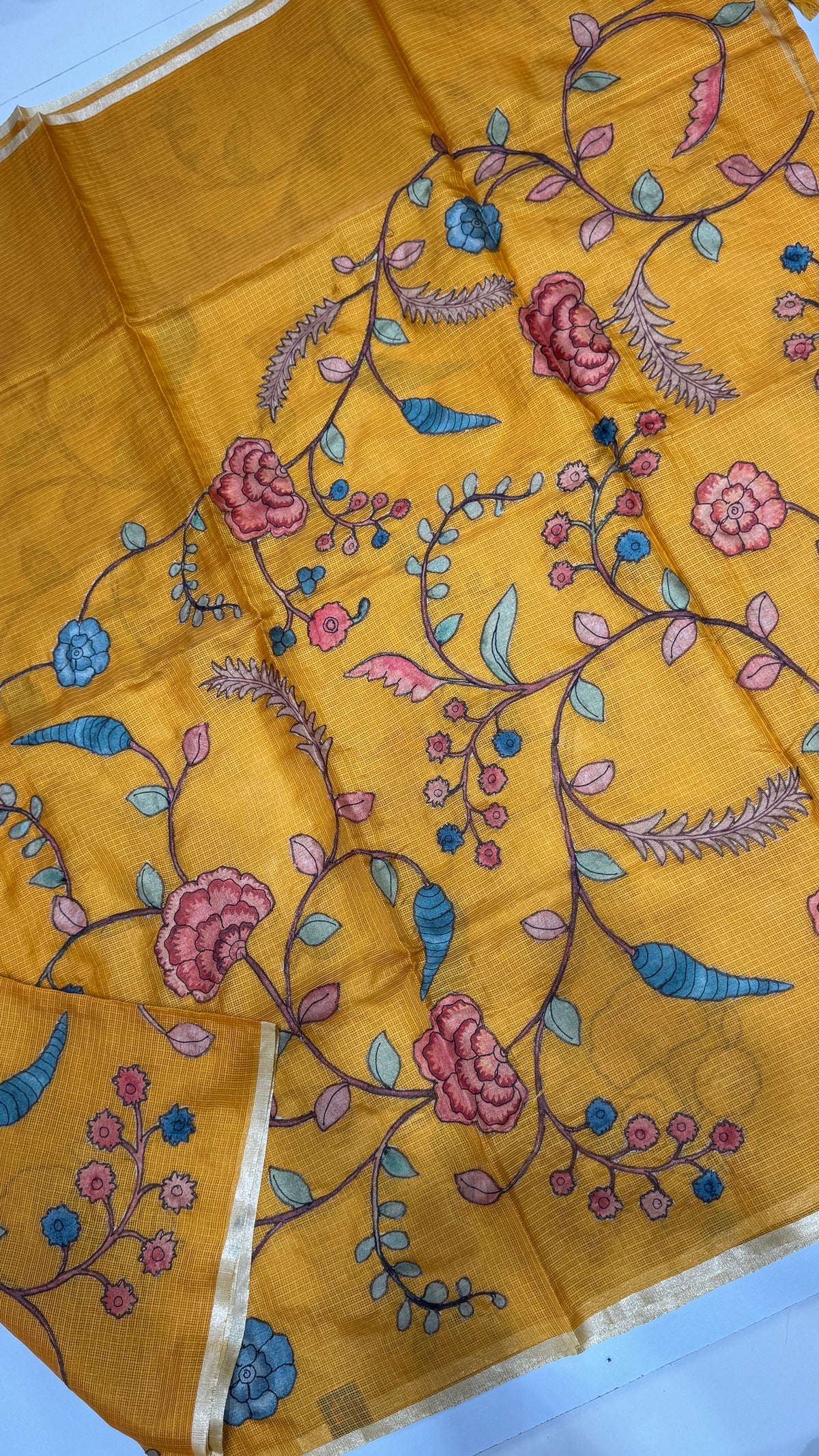 Kalamkari Applique Saree