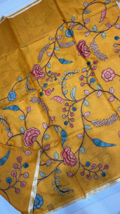 Kalamkari Applique Saree