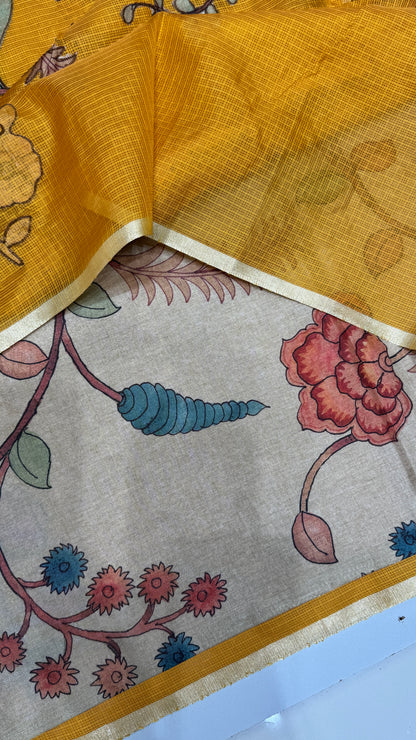 Kalamkari Applique Saree