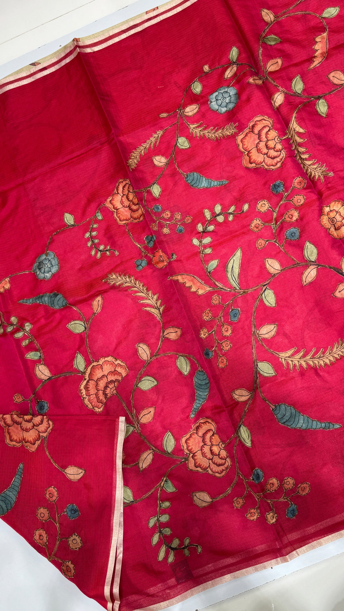 Kalamkari Applique Saree