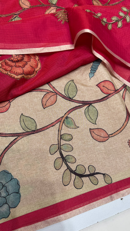 Kalamkari Applique Saree