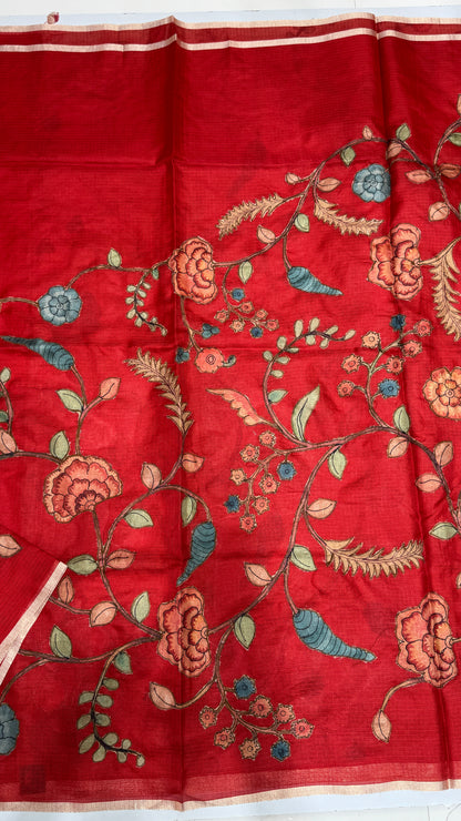 Kalamkari Applique Saree