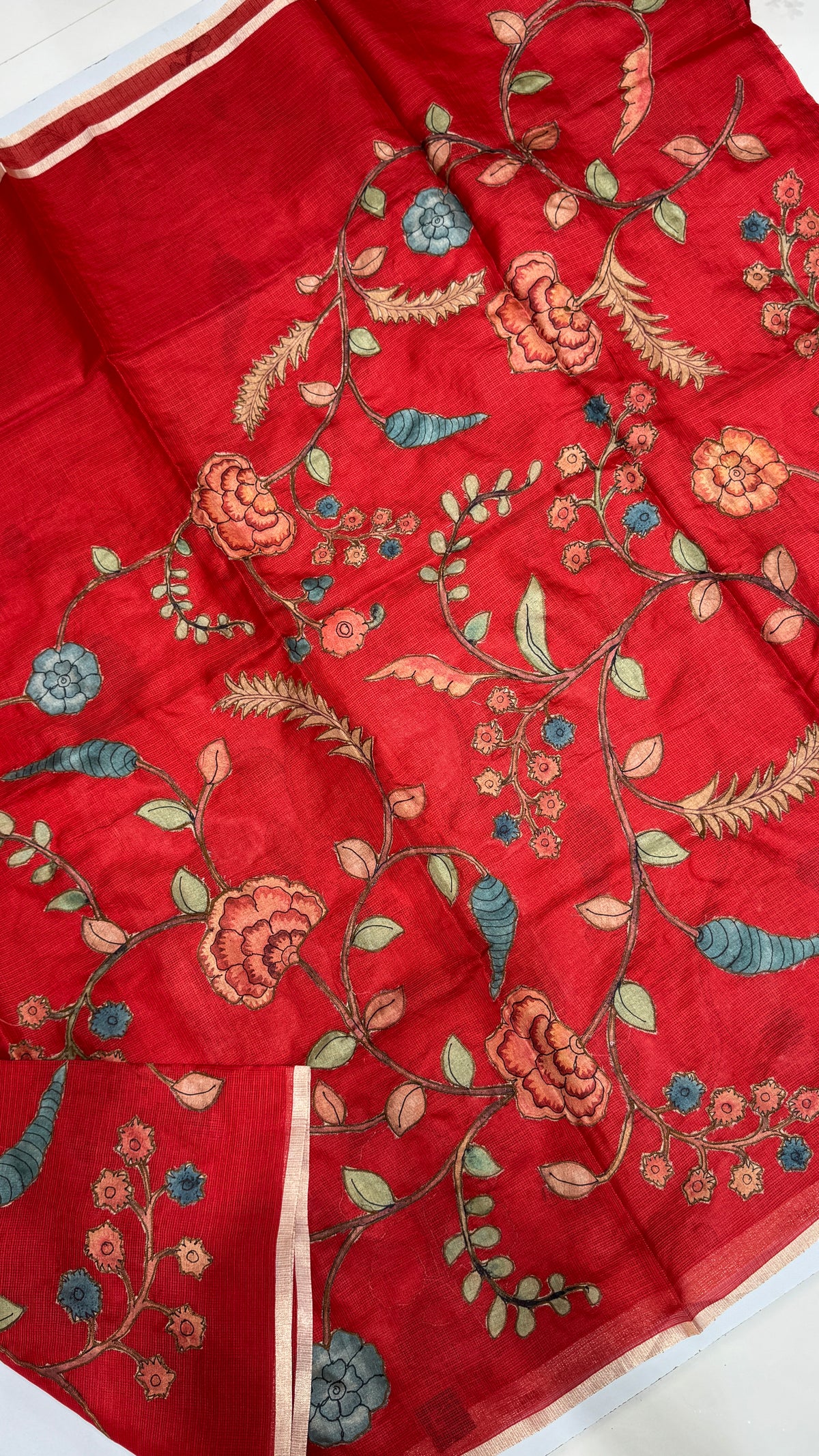 Kalamkari Applique Saree
