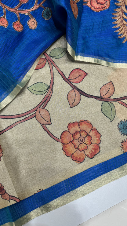 Kalamkari Applique Saree