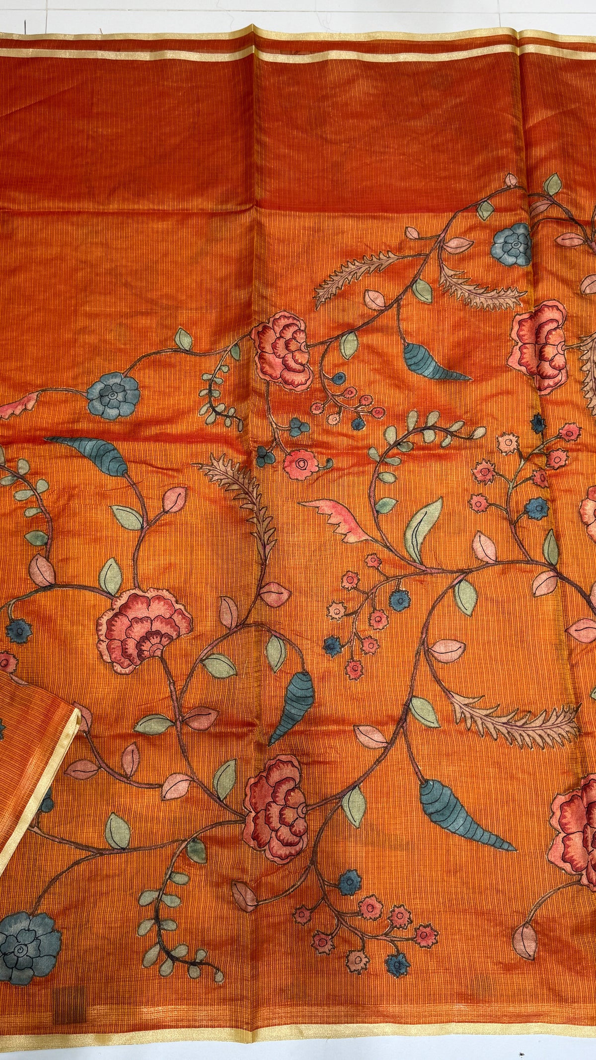 Kalamkari Applique Saree