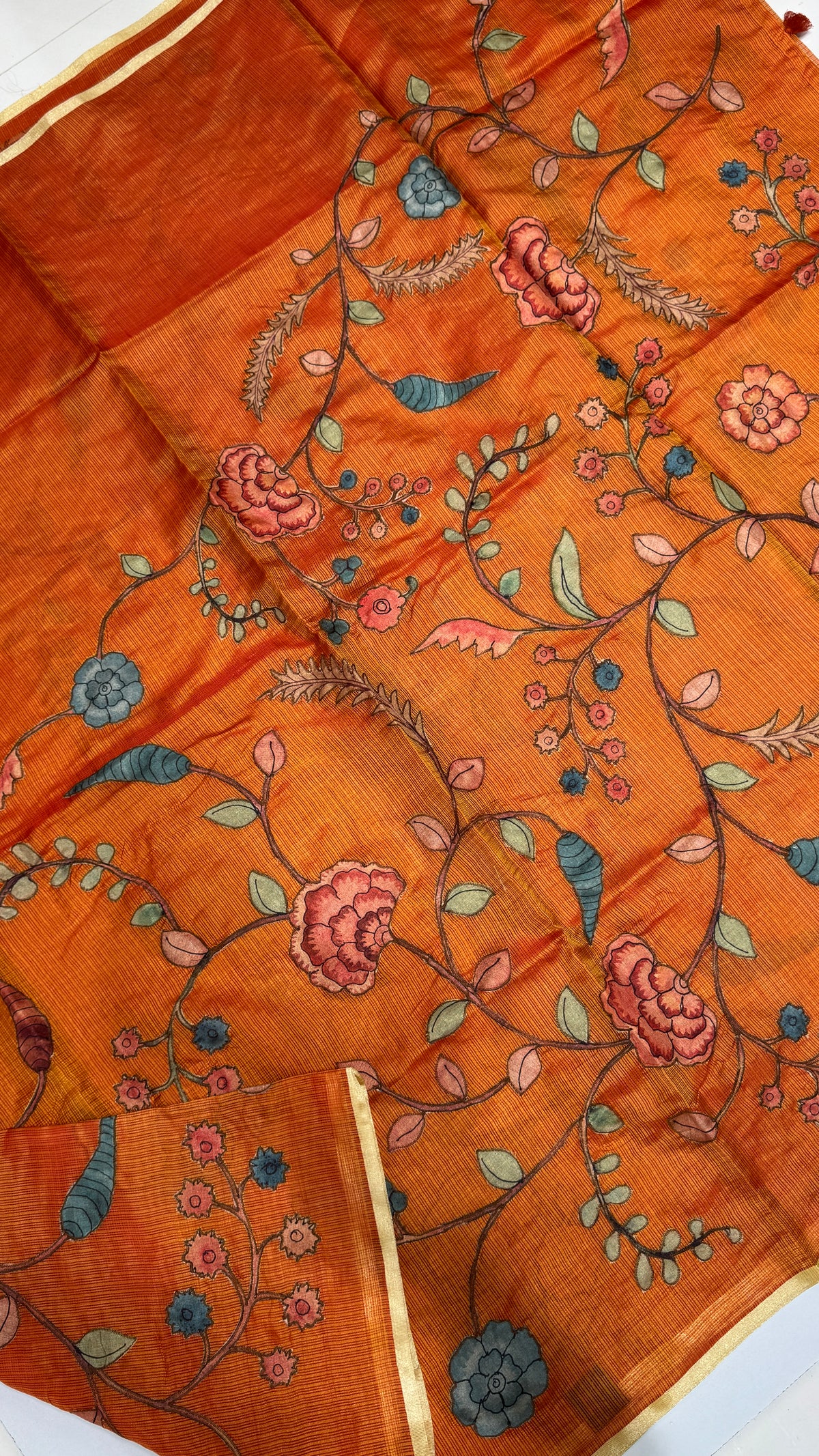 Kalamkari Applique Saree