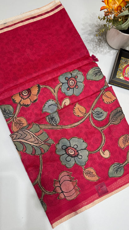 Kalamkari Applique Saree