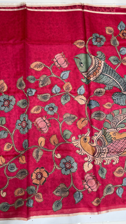Kalamkari Applique Saree