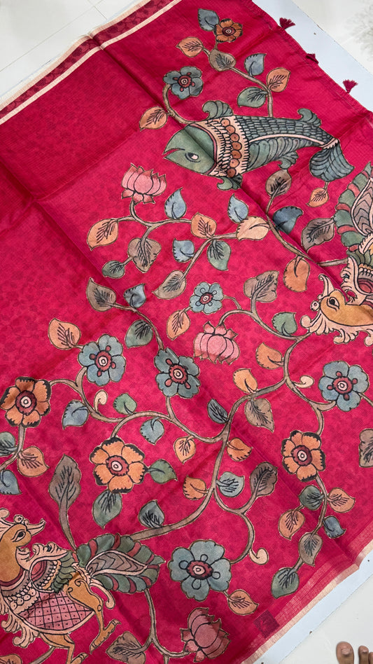 Kalamkari Applique Saree