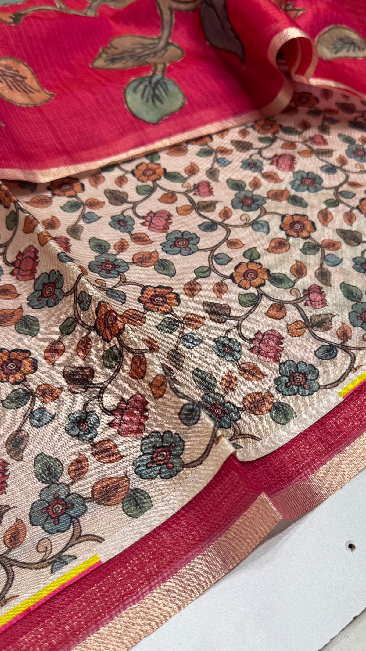 Kalamkari Applique Saree