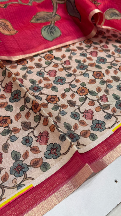 Kalamkari Applique Saree