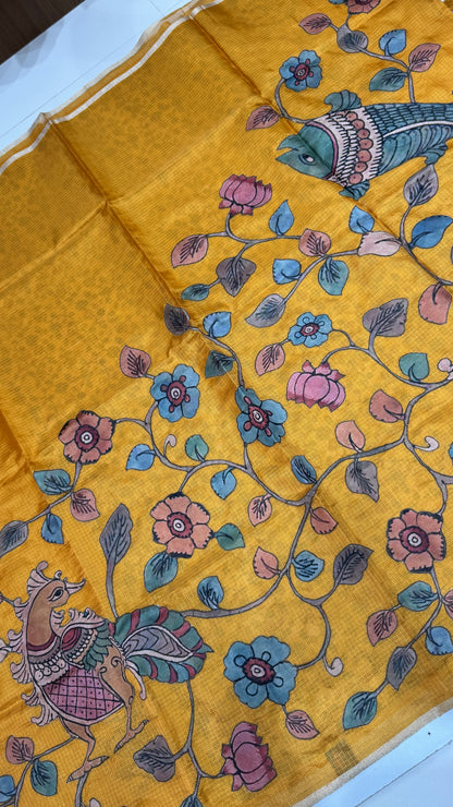 Kalamkari Applique Saree