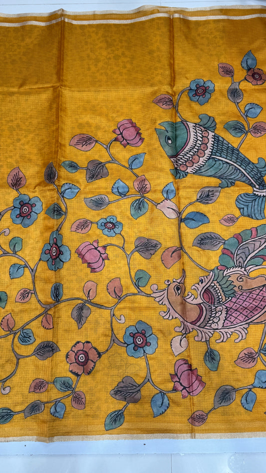 Kalamkari Applique Saree