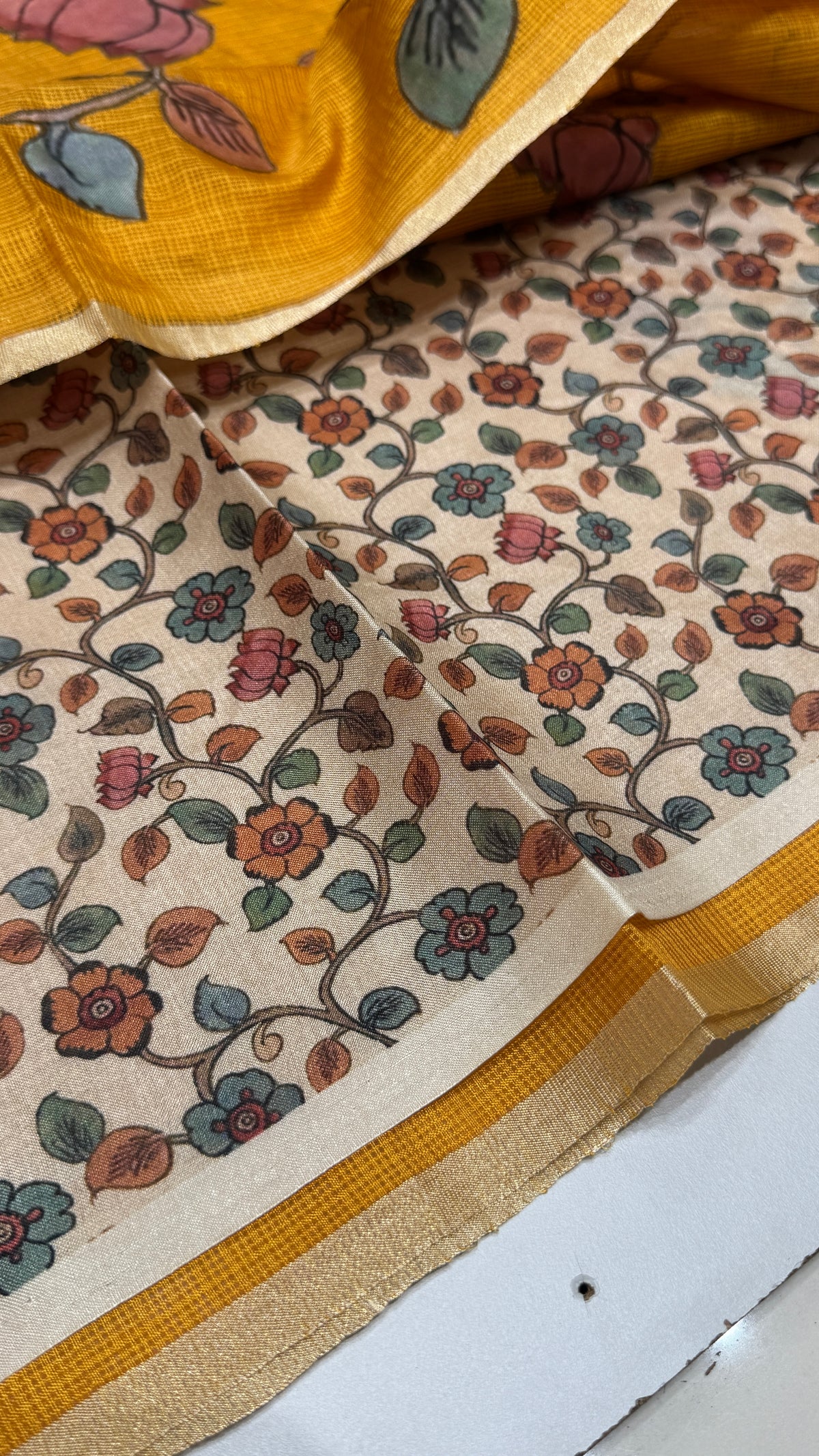 Kalamkari Applique Saree