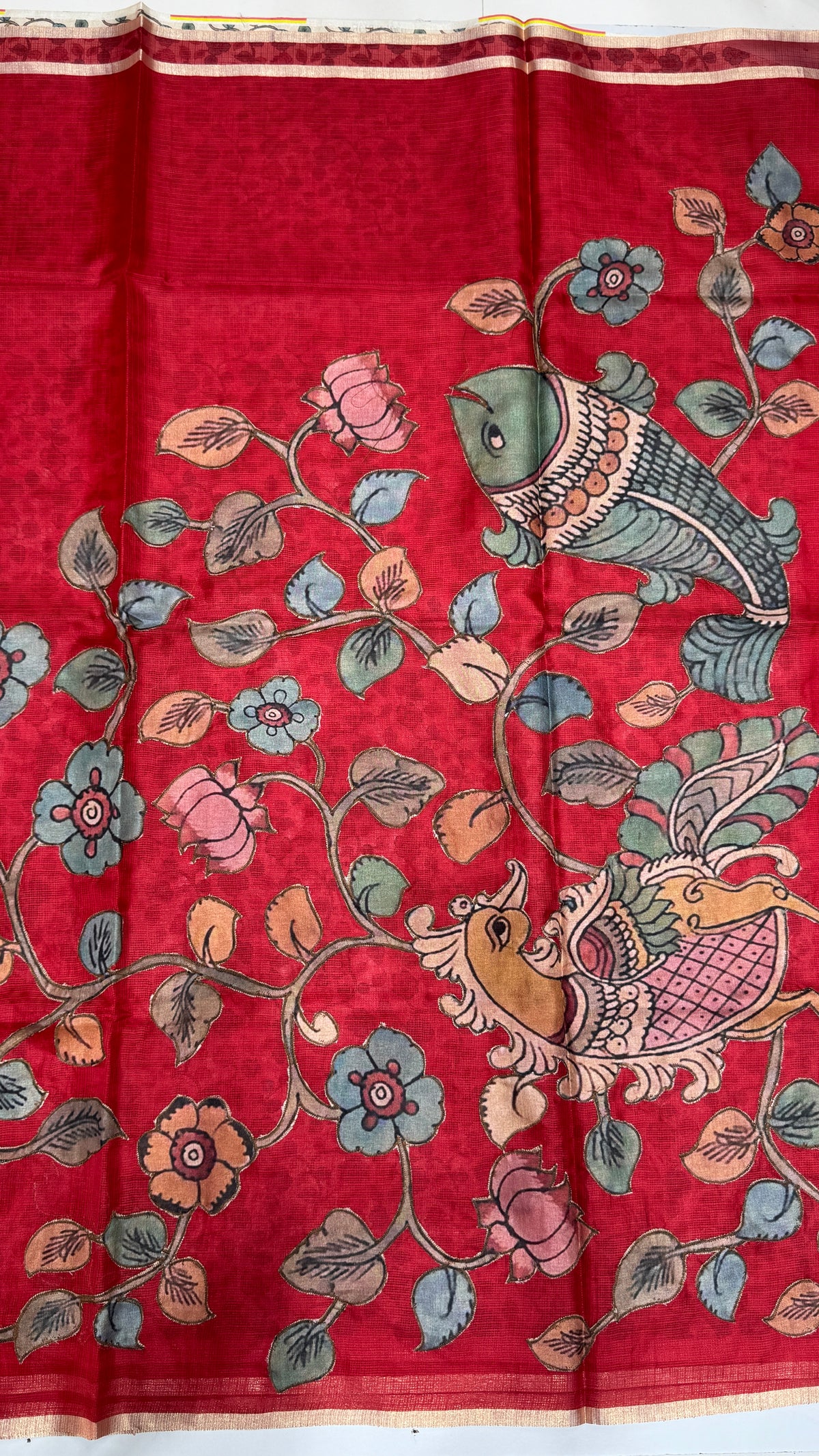 Kalamkari Applique Saree