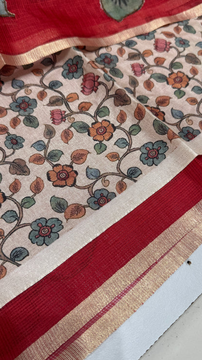 Kalamkari Applique Saree