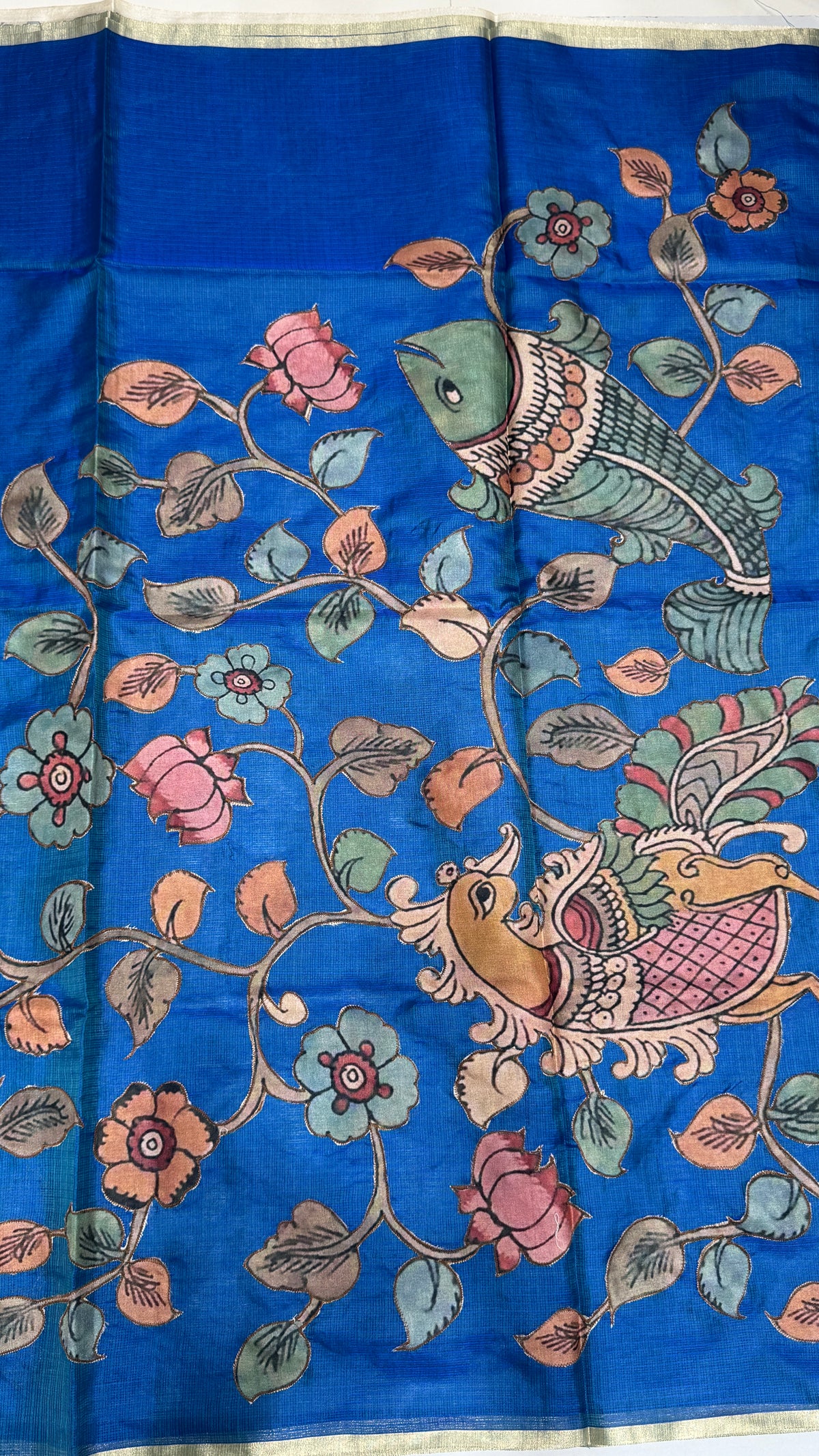 Kalamkari Applique Saree