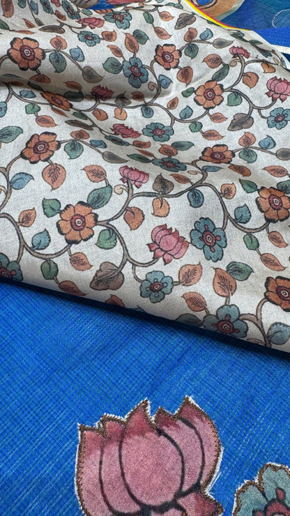 Kalamkari Applique Saree