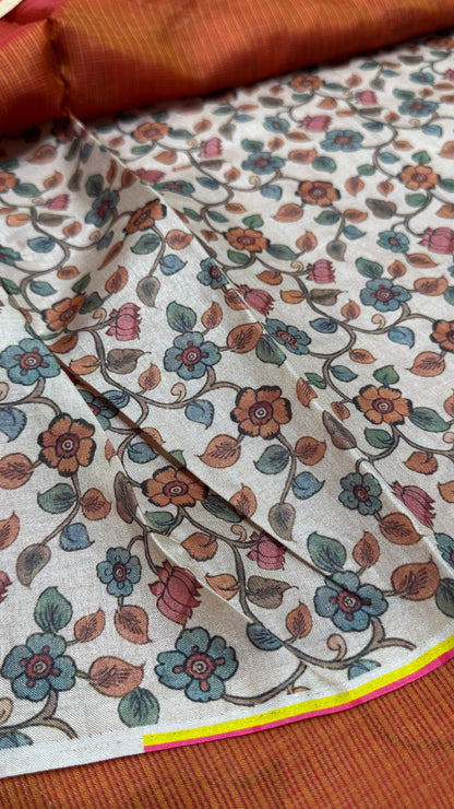 Kalamkari Applique Saree
