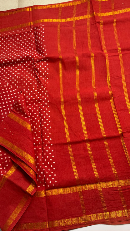 Hand Blocked Sugundi Saree