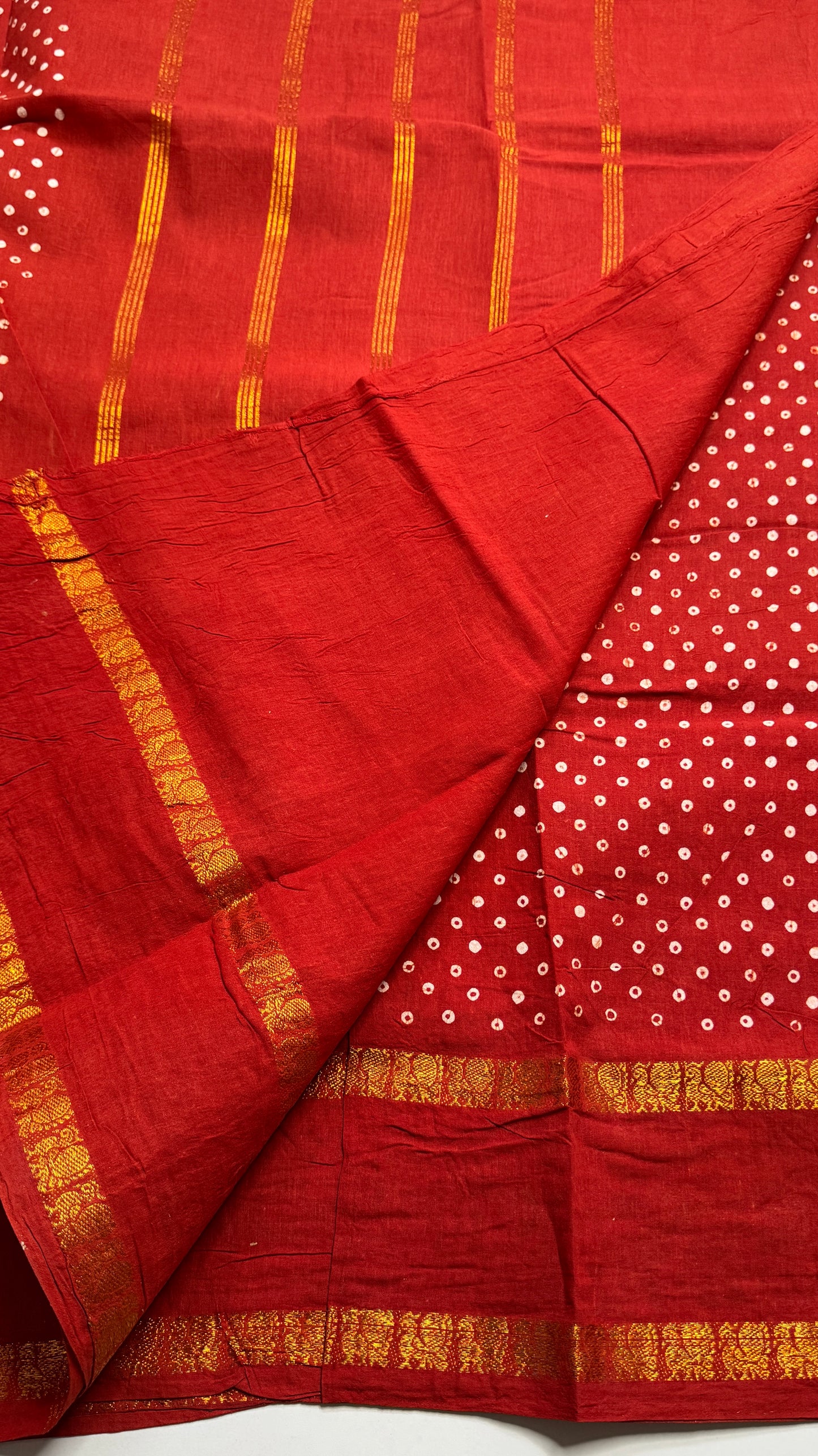 Hand Blocked Sugundi Saree