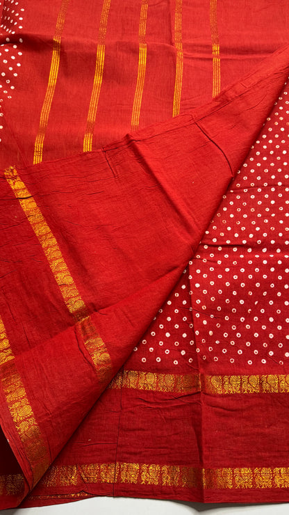 Hand Blocked Sugundi Saree