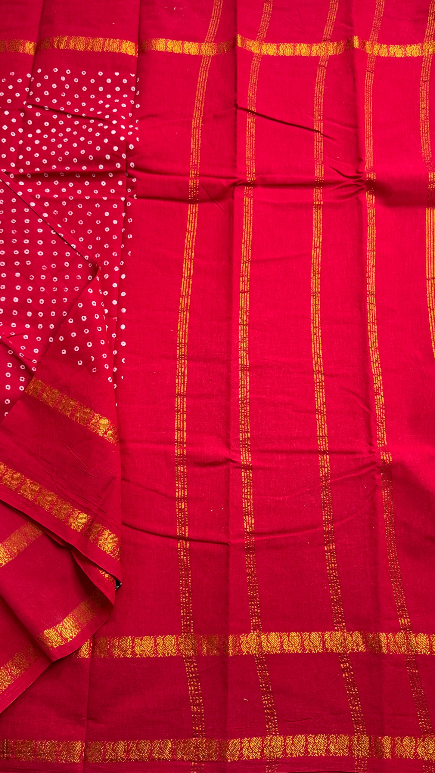 Hand Blocked Sugundi Saree