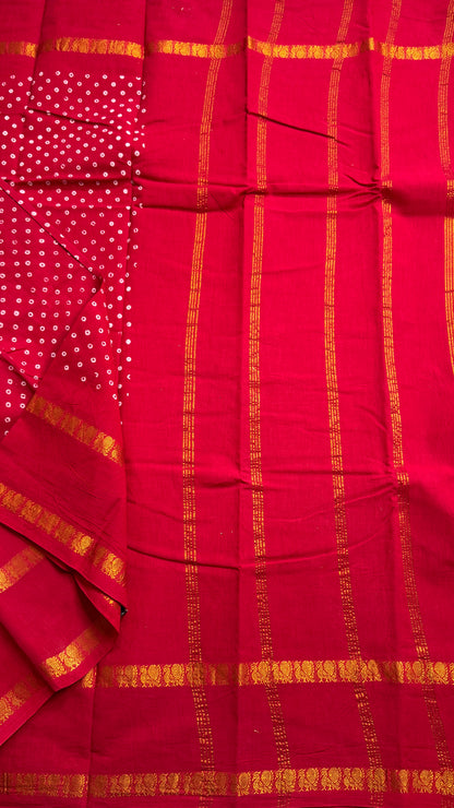 Hand Blocked Sugundi Saree