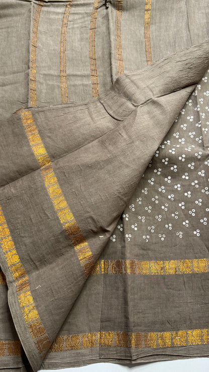 Hand Blocked Sugundi Saree