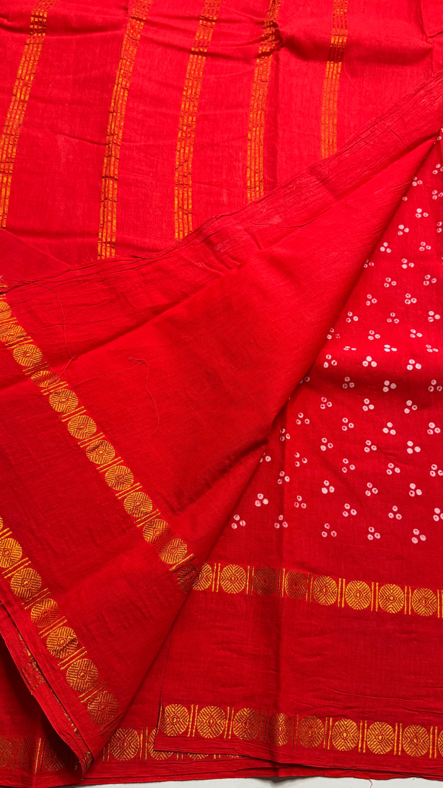 Hand Blocked Sugundi Saree