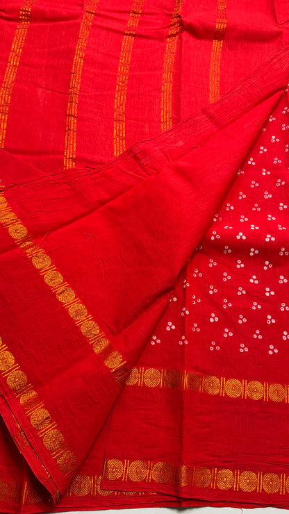 Hand Blocked Sugundi Saree
