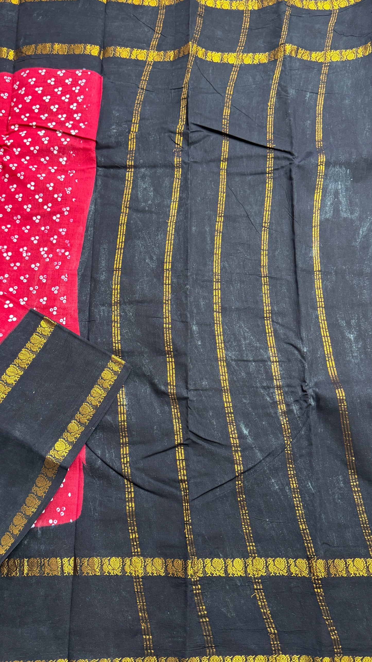 Hand Blocked Sugundi Saree