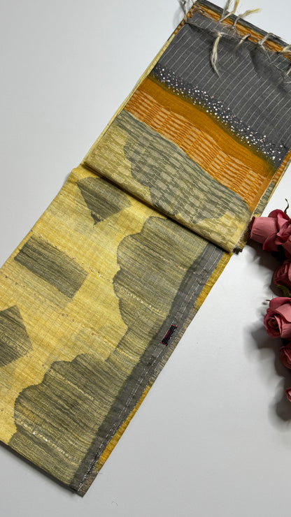 Rangkat Pattern Semi Tussar Saree