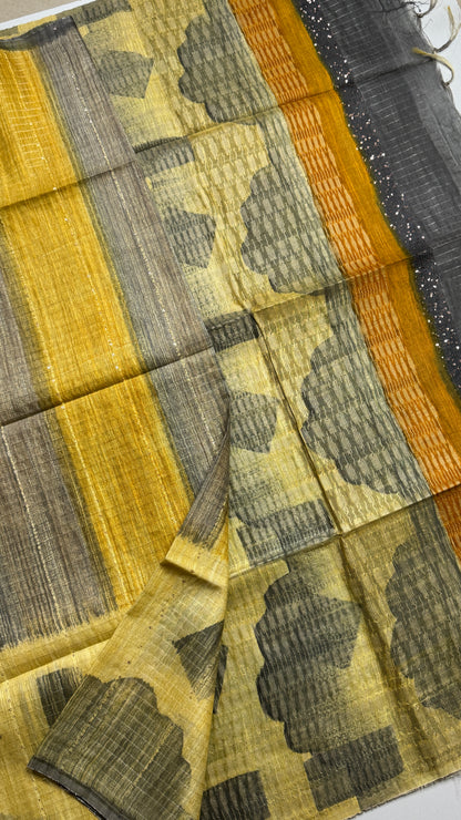Rangkat Pattern Semi Tussar Saree