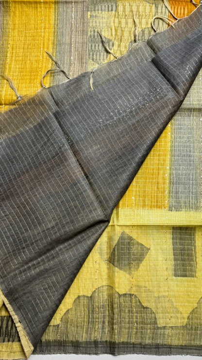 Rangkat Pattern Semi Tussar Saree