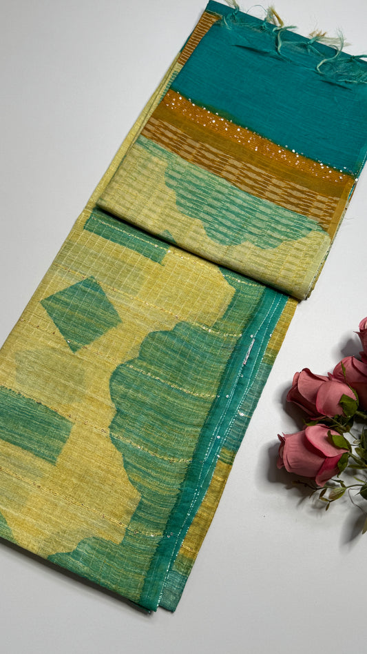 Rangkat Pattern Semi Tussar Saree