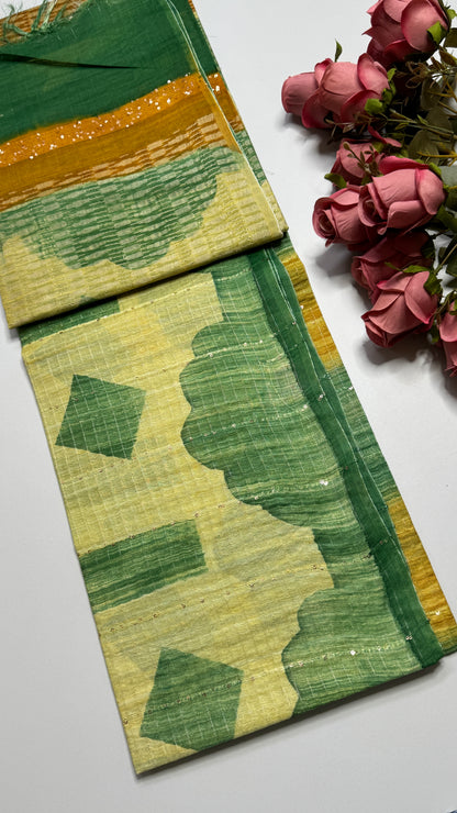 Rangkat Pattern Semi Tussar Saree