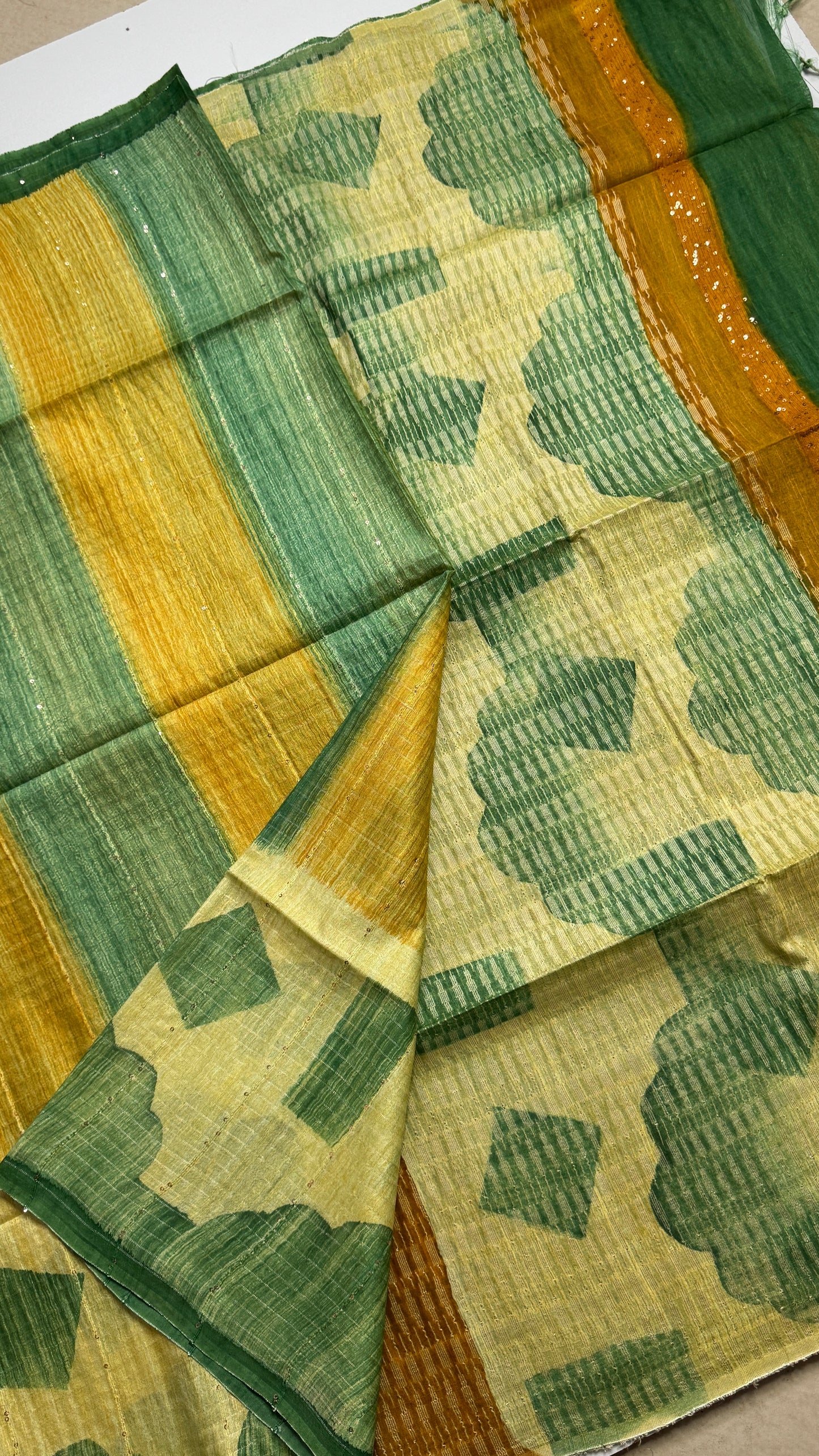 Rangkat Pattern Semi Tussar Saree