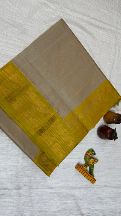 Butta Pure Silk Cotton Saree with Korvai Border