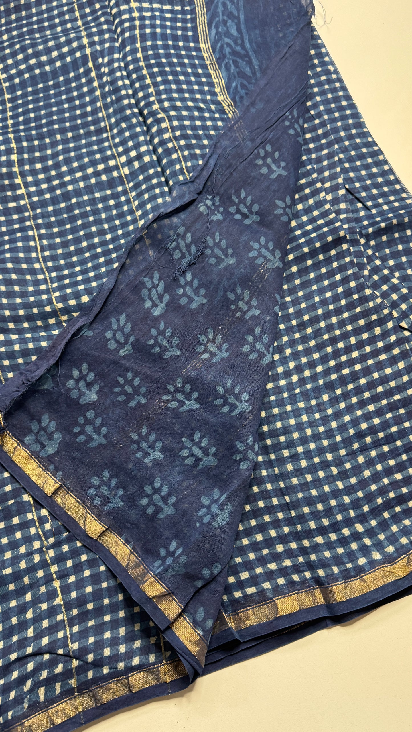 Block Printed Chanderi Silk Saree