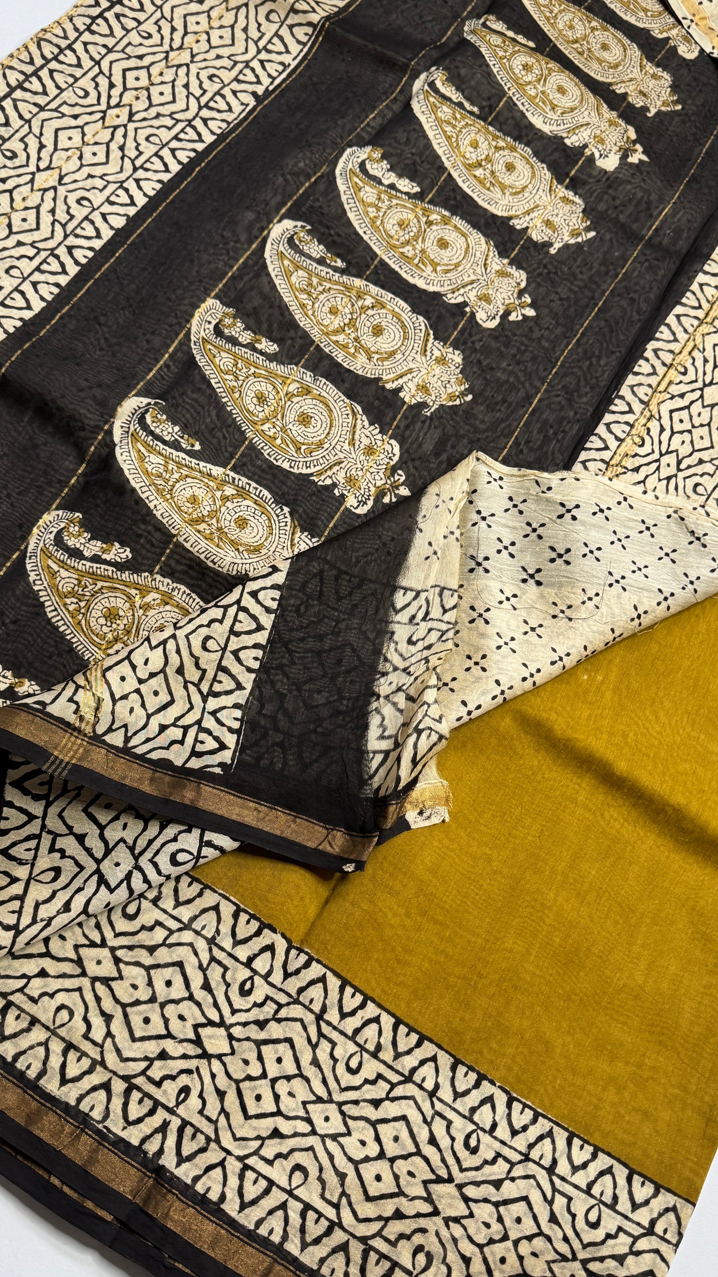 Block Printed Chanderi Silk Saree