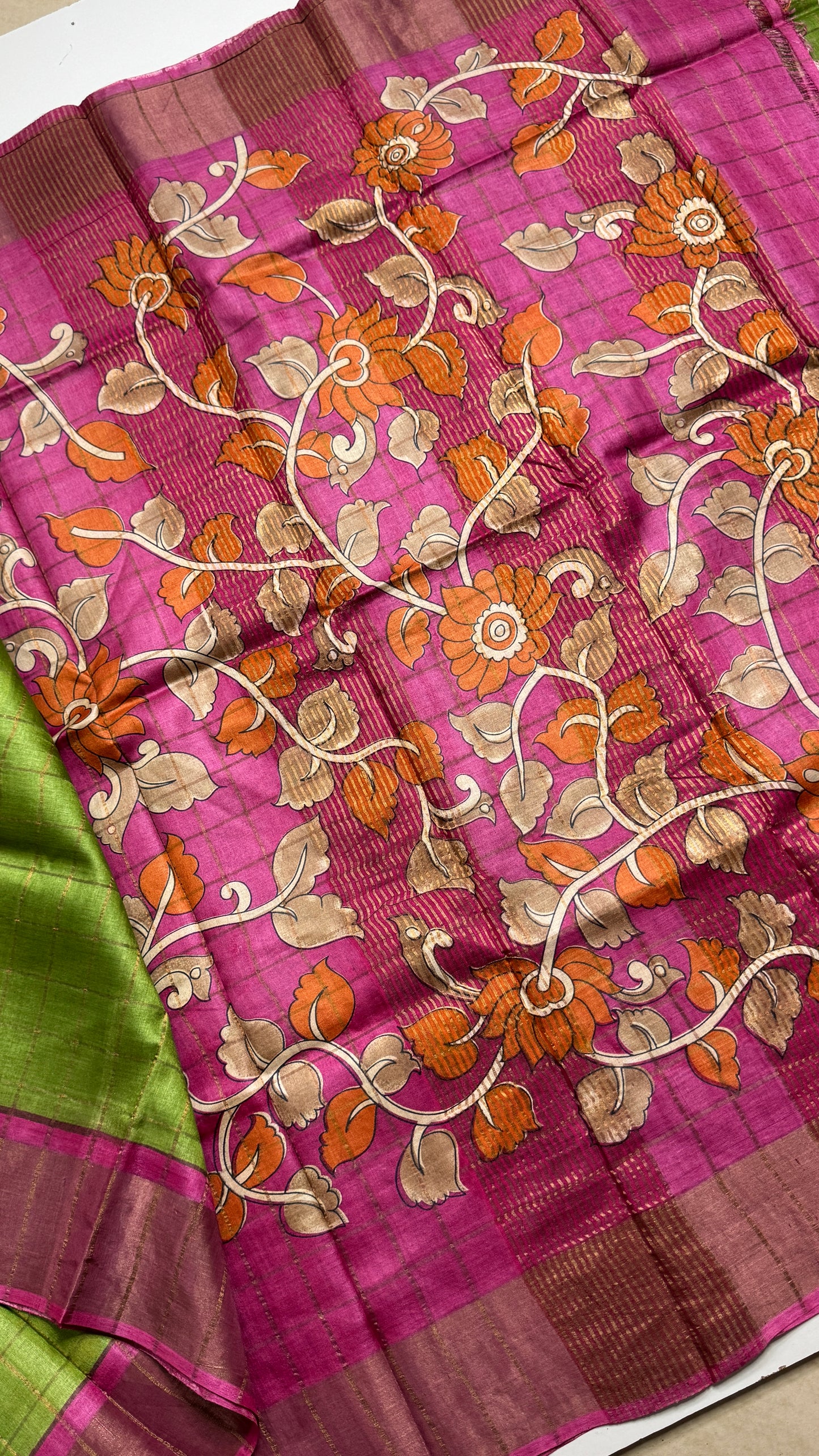 Handloom Pure Tussar Silk Saree