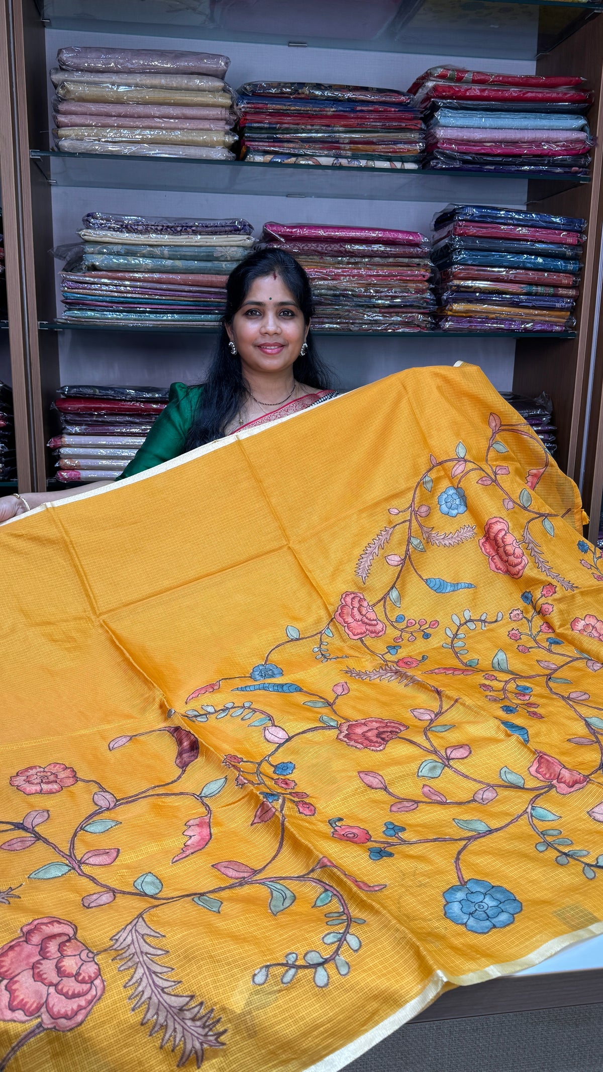 Kalamkari Applique Saree